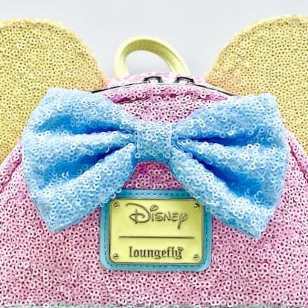 NWT Disney Loungefly Limited Edition Exclusive - Minnie Pastel Sequin Backpack - Picture 12 of 14